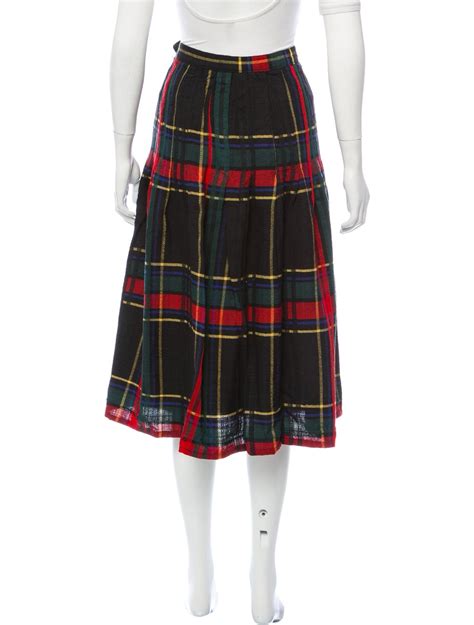 dior plaid skirt